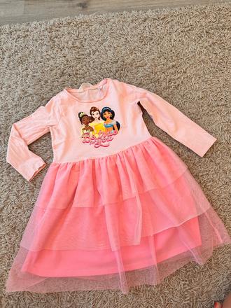 Tylové šaty - disney princezne, h&m,116
