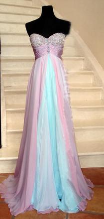 Ružovo-modré šaty, s