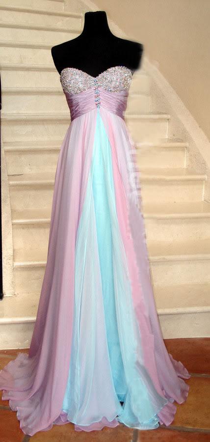 Ružovo-modré šaty, s