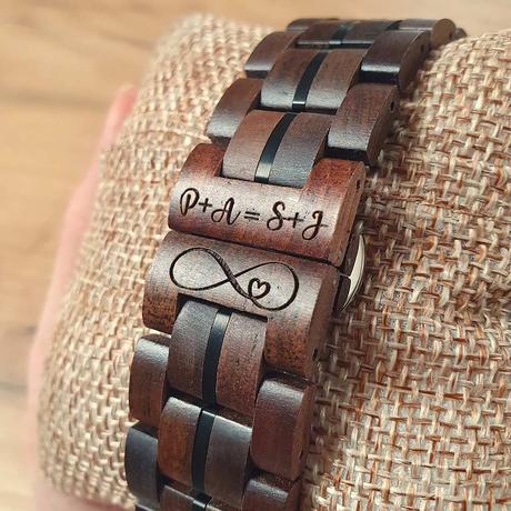 Drevené hodinky majestic black,