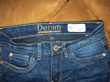 Rifle obtiahnuté, denim,s