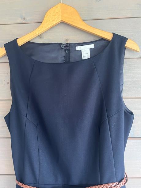 Tmavomodré puzdrové šaty, h&m,m