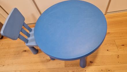 Ikea mammut okruhly stol so stolickou, 