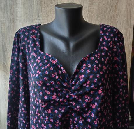 Kvetované šaty bodyflirt s dlhým rukávom, bonprix,48