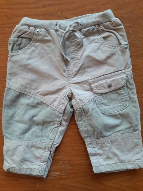 Podšité nohavice na 9-12 mes., prénatal,80