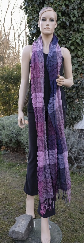 Ružová tkaná šatka, xl