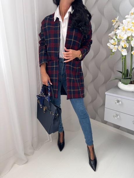 Milano - káro prechodný blazer, m