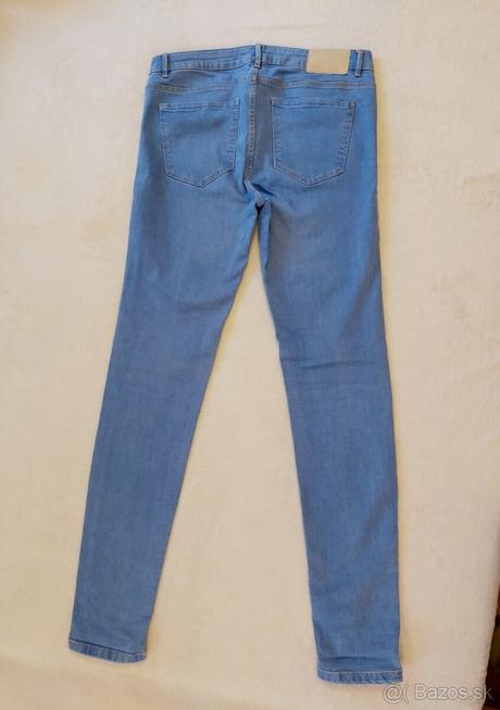 Bledomodré elastické rifle 38, zara,38