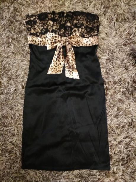 Saténové šaty s mašľou, m