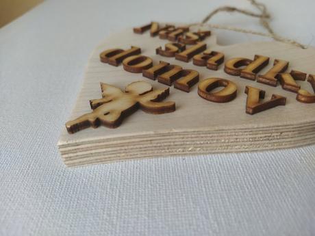 Drevené srdiečko náš sladký domov, 