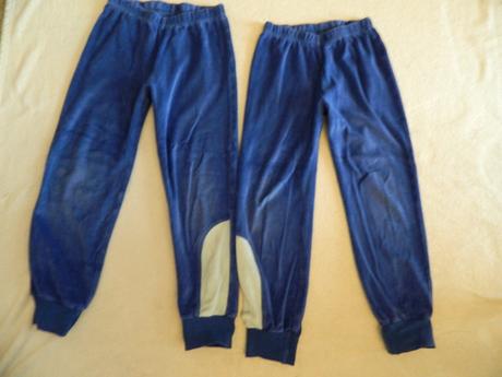 Velúrové tepláky pre dvojičky veľkosť 140, 140