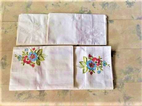 Batistové bavlnené posteľné prádlo / 6 ks,