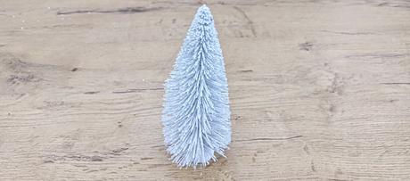 Aplikácia ozdobná stromček - 16 cm - biely, 