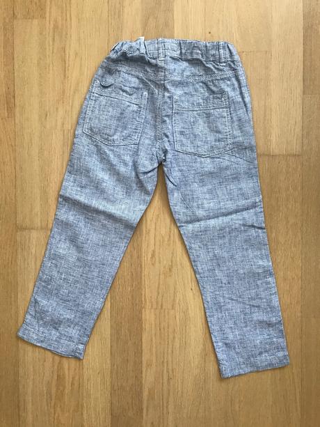 Letné ľanovo-bavlnené nohavice, h&m,116