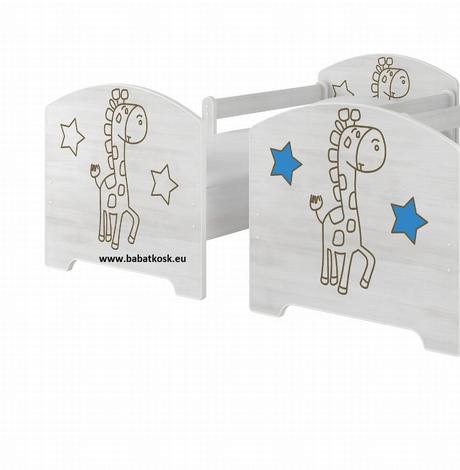 Postel žirafa 140x70 + matrac grátis ružová, šírka (cm): 70,dĺžka (cm): 140