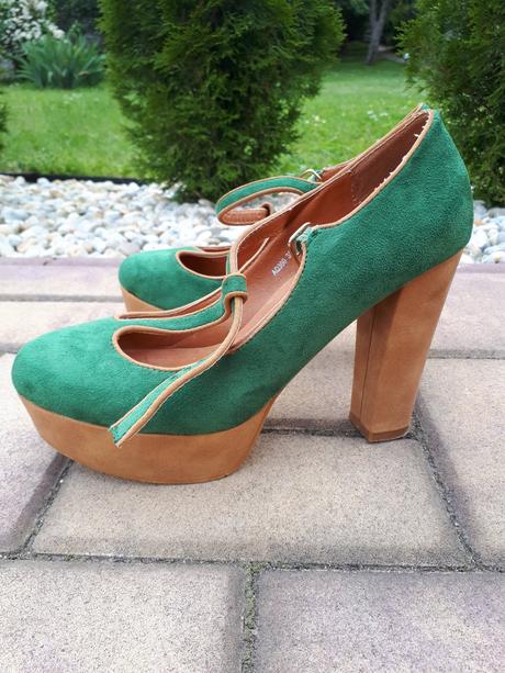 Zelené letné sandálky, 39