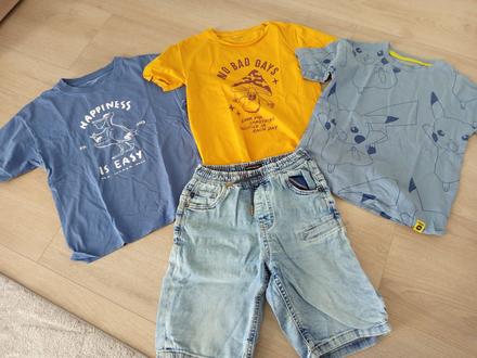 3x tričká+kraťasy, reserved,140