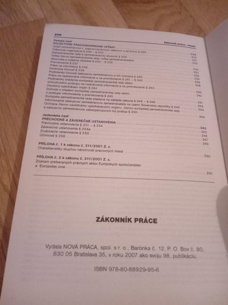 Kniha zákonník práce 2007, 