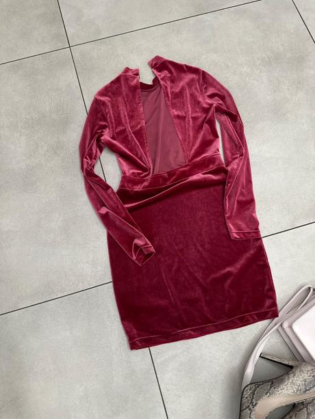 Plesove velúrové šaty, h&m,40