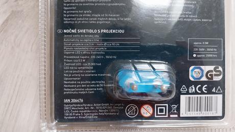 Nočné svetlo s projekciou, 