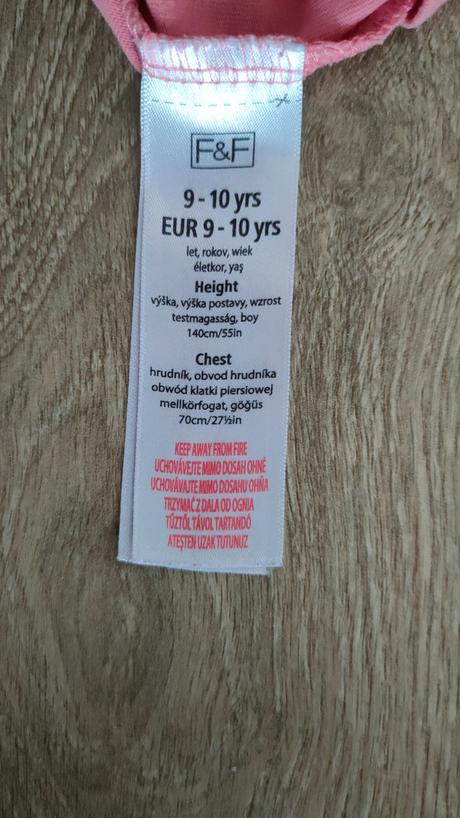 Krásne dievčenské pyžamo f&f, 9-10 r., f&f,140