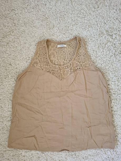Béžový telový nude top, s