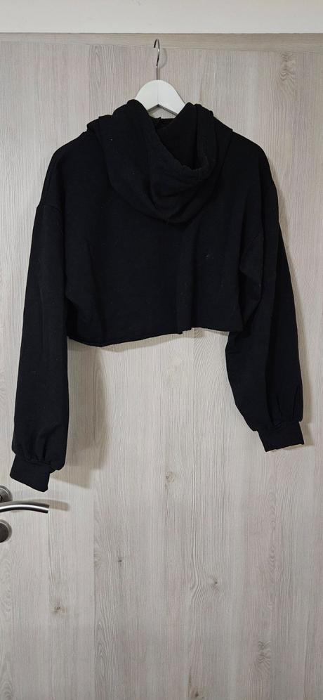 Čierna crop mikina, m
