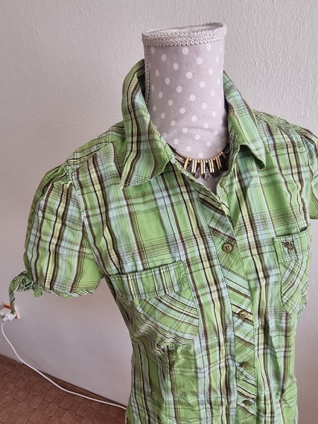 Bledozelená košieľková blúzka esprit veľ. 40, esprit,40