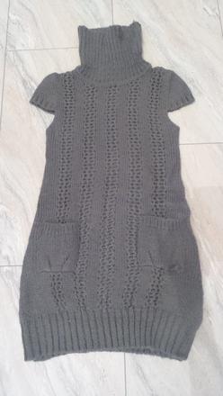 Pletené rolákové šaty, terranova,s