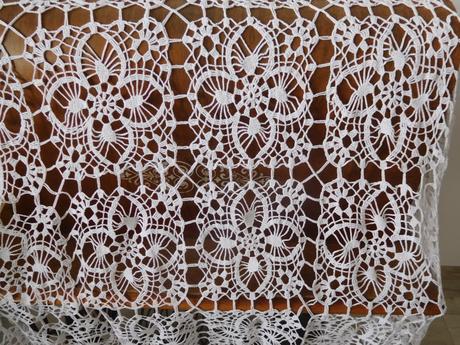 Obrus háčkovaný, malý+veľký, 