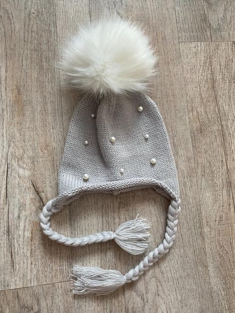 Štýlový zimný kožúškový kabátik s čiapkou veľ. 62, tesco,62