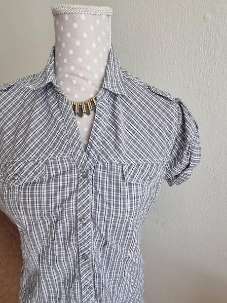 Sivo biela káro blúzka rodin hills veľ. 40, 40