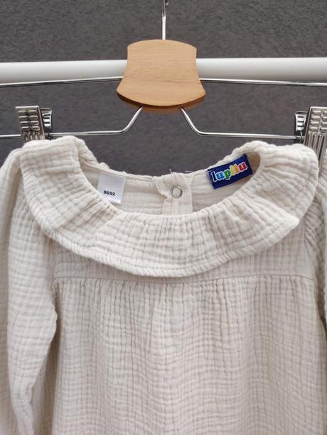 Béžové mušelínové šaty, lupilu,86