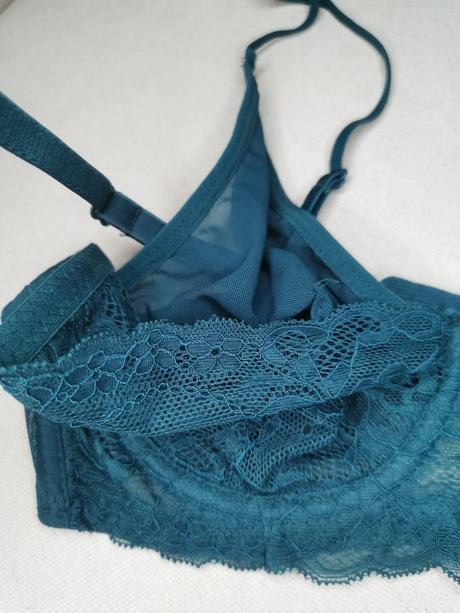 Sinsay čipkovaná tmavozelená podprsenka, sinsay,75c