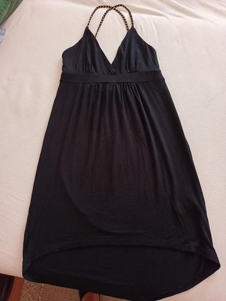 Mini šaty čierne+ zlaté, terranova,m