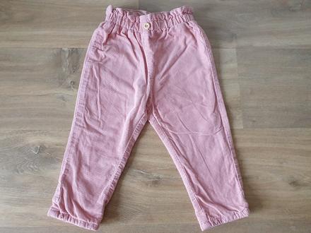 Podšité menčestrové nohavice hm, h&m,86