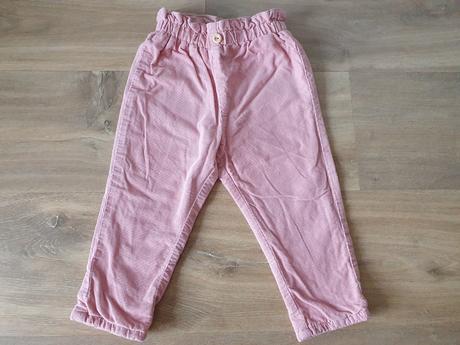 Podšité menčestrové nohavice hm, h&m,86