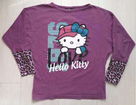 Tričko fialove s hello kitty, sanrio,128