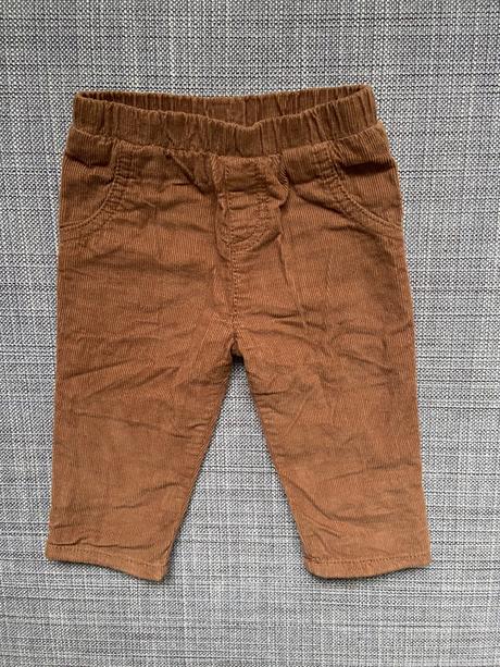 F&f menčestrové zateplené nohavice hnedé 68, f&f,68