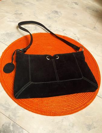 Kožená semišová kabelka, 