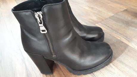 Kožené čižmy kotníkove kozačky ps poelman 40/41, 41