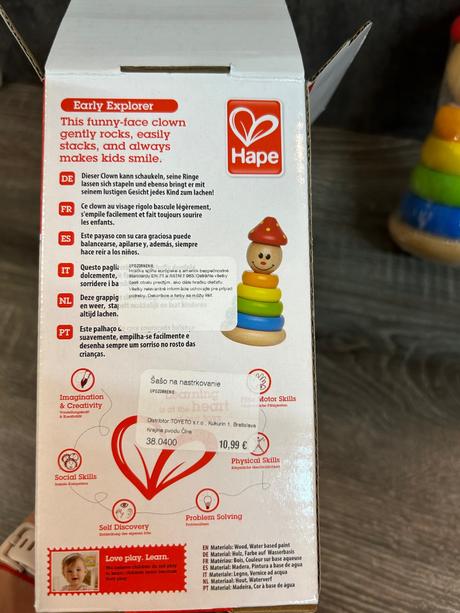 Hape saso na nastrkovanie a zirafa na tahanie, 