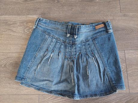 Riflová sukňa, mango,s