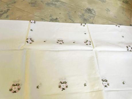 Starožitný bavlnený obrus, 