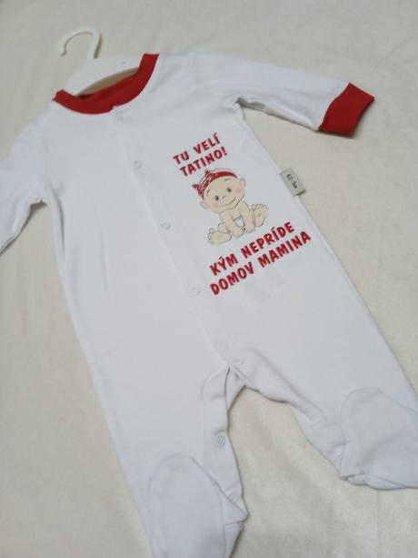 Overalové bavlnené pyžamká s textom, 62 - 98