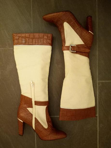 Kombinovane kožene cizmicky, 37