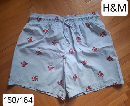 Plavkové šortky s krabmi h&m 158/164, h&m,158