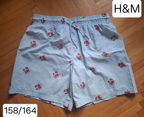 Plavkové šortky s krabmi h&m 158/164, h&m,158