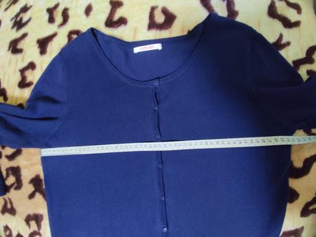 Modry tenky svetrik s 3/4 rukavom, znacka camaieu, camaieu,m