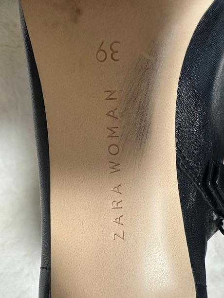 Čierne čižmičky so šnurovaním na zips zn. zara, zara,39